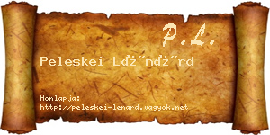 Peleskei Lénárd névjegykártya